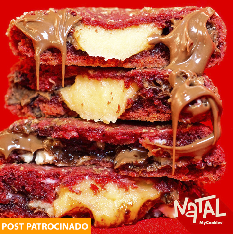 Seu Natal fica duas vezes mais gostoso com o novo cookie Duo Velvet da MyCookies