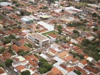 Vista aérea de Aparecida do Taboado, no interior de MS (Foto: Divulgação)