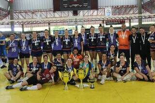 Equipe da cidade de Campo Grande que venceu o naipe feminino (Foto: Divulgação)