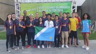 Delegação de MS que disputou torneio em Recife (Foto: Fundesporte/Divulgação)