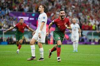 Bruno Fernandes, meia de Portugal, comemora gol na Copa do Mundo (Foto: Fifa)