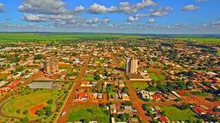 Vista aérea da cidade de Sidrolândia, localizada a 99 km da Capital (Foto: Divulgação/Prefeitura de Sidrolândia)