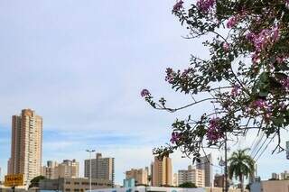 Céu da Capital com algumas nuvens na manhã desta quinta-feira (Foto: Henrique Kawaminami)