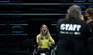 A atleta Andreza Vitória durante prova esportiva. (Foto: Ande/Divulgação)