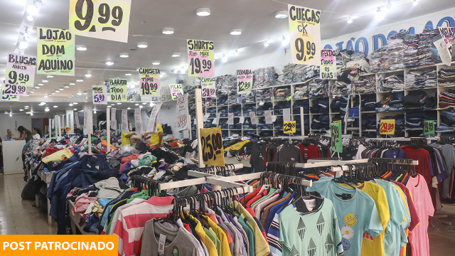 Do infantil ao adulto, Lojão Dom Aquino tem peças a partir de R$ 5,00