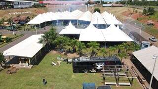 Estrutura montada para a festa no sábado passado. (Foto: Assessoria)