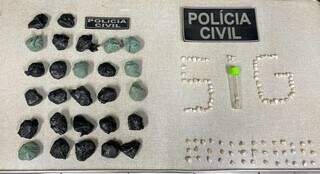 Drogas apreendidas pela Polícia Civil. (Foto: Divulgação)