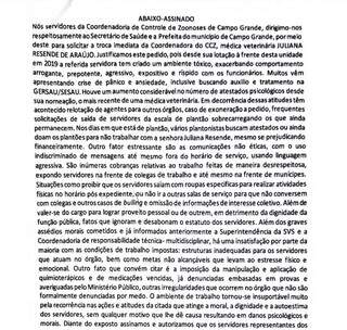 Documento assinado por servidores (Foto: Direto das Ruas)