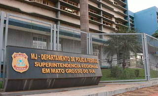 Fachada da Superintendência Regional da Polícia Federal em Campo Grande (Foto: arquivo/Campo Grande News)