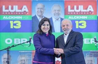 Lula e Simone Tebet durante a campanha eleitoral. (Foto: Ricardo Stuckert / PT)