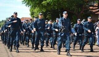 Formatura de cabos da Polícia Militar de Mato Grosso do Sul. (Foto: Subcom)