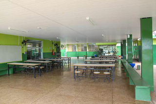 Pátio de escola estadual em Mato Grosso do Sul (Foto: Paulo Francis)