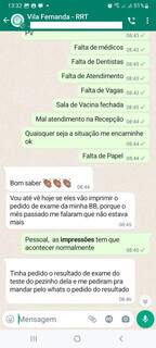 Conversa de moradores no WhatsApp. (Foto: Direto das Ruas)