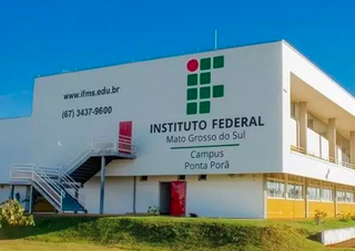 Fachada do Instituto Federal em Ponta Porã, distante 313 quilômetros de Campo Grande (Foto: divulgação)