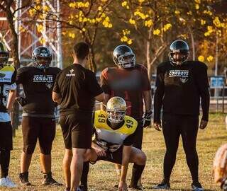 Equipe do Campo Grande Cowboys treinando na Capital (Foto: Divulgação)