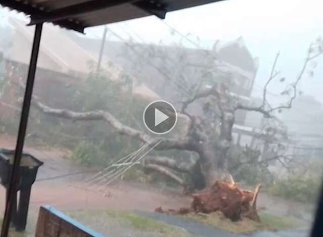 Chuva vira temporal com vento forte e granizo em Ponta Por&atilde;