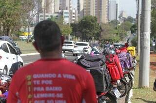 Motoentregadores pedem por respeito aos direitos trabalhistas. (Foto: Marcos Maluf/Arquivo)