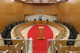 Plenário do Tribunal de Justiça de Mato Grosso do Sul. (Foto: Divulgação/TJ-MS)