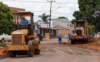 Um dos trechos da avenida já recebe recapeamento. (Foto: Divulgação/Governo de MS)