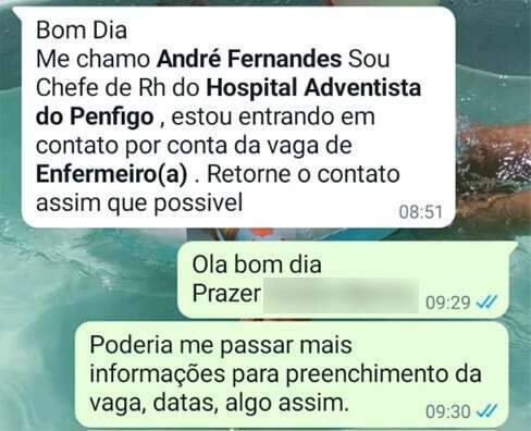 Hospital &eacute; usado por golpistas que oferecem vagas com sal&aacute;rios de R$ 5,2 mil 