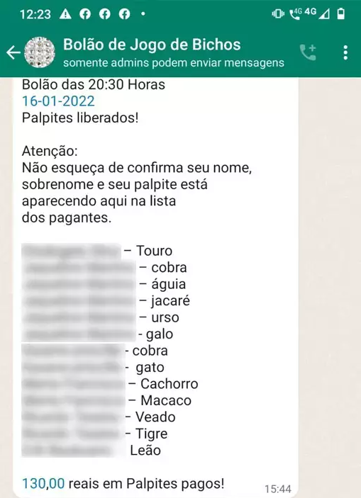 Resultado do Jogo do Bicho Rio Grande do Sul de hoje