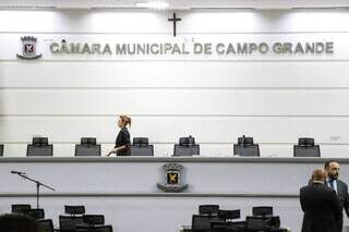 Plenário Oliva Inciso vazio durante a sessão de posse da Mesa Diretora no dia 1º de janeiro deste ano. (Foto: Arquivo/Henrique Kawaminami)