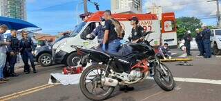 Motociclista morreu em acidente na Avenida Ceará. (Foto: Ana Beatriz Rodrigues)