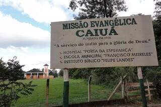 Sede da Missão Evangélica Caiuá, na área indígena de Dourados (Foto: Divulgação)