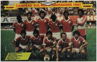 Pôster do Comercial campeão sul-mato-grossense de 1982 (Foto: Revista Placar)