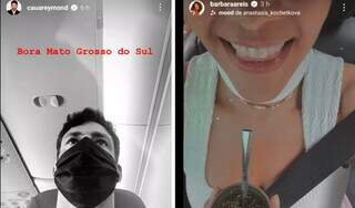 Cauã e Bárbara Reis desembarcam em Mato Grosso do Sul (Foto: Reprodução/Instagram)