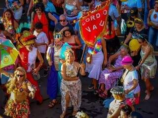 Cordão Valu no Carnaval 2020 em Campo Grande. (Foto: Henrique Kawaminami)