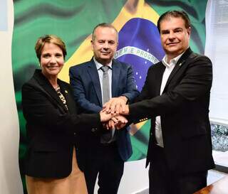 Nelsinho Trad (PSD) e Tereza Cristina (PP) votarão em Rogério Marinho (PL-RN) (Foto: Divulgação)