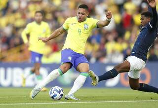 Vitor Roque marcou dois gols durante a partida. (Foto: Rafael Ribeiro/@CBF no Twitter)