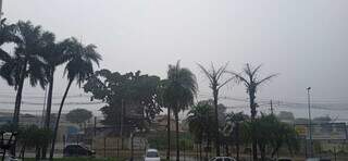 Chuva na Avenida Zahran, no Bairro Antônio Vendas. (Foto: Alex Machado)