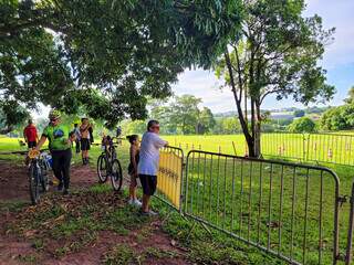 Eudoro Camara foi acompanhar a primeira prova de ciclismo da esposa. (Foto: Gabriel de Matos)