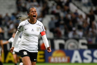 Autora do gol da vitória, Vic Albuquerque. (Foto: Agência Corinthians)