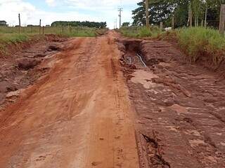 Estrada rural no município de Itaquiraí (Foto: Divulgação)