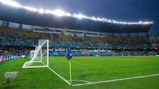 Estádio Ibn Batouta, no Marrocos, antes da partida entre Flamengo e Al Hilal (Foto: Twitter/Al Hilal)