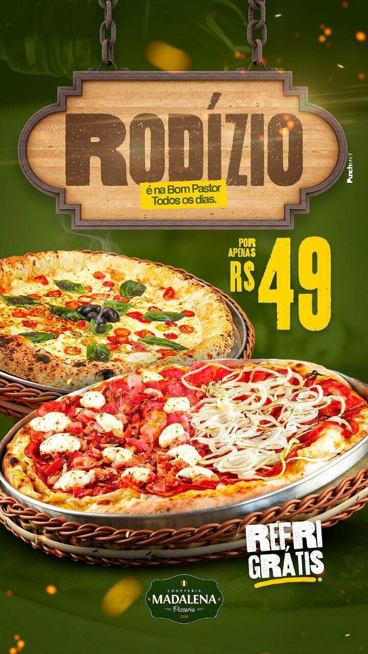 Rodízio de pizza de MUITA qualidade por apenas R$ 59! O rodízio do @s