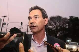 Ex-prefeito Marquinhos Trad ao falar sobre o caso, quando ainda era candidato, em 2022. (Foto/Arquivo)