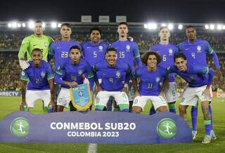 Seleção Brasileira Sub-20 que representa o país na competição na Colômbia (Foto: Rafael Ribeiro/CBF)