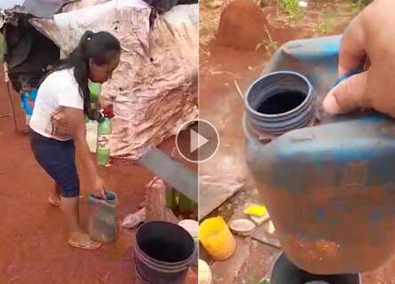 Indígena anda 2 quilômetros para buscar água para cozinhar; “descaso”