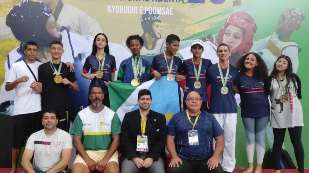 MS conquista nove medalhas em competição nacional de taekwondo 