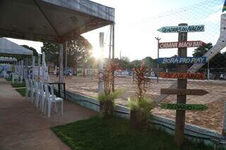 Arena Naldo Beach Tennis, no bairro Vila Rica (Foto: Kísie Ainoã)