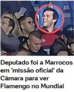 Print de reportagem sobre o deputado federal em Marrocos.