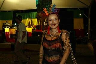 Larissa Pulchério aproveitou a sexta para curtir bloco do Reggae. (Foto: Alex Machado)