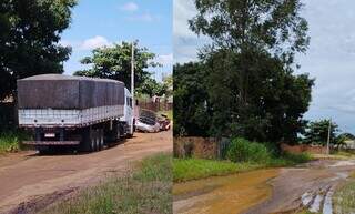  Rua 65 do bairro Nova Campo Grande após chuvas (Foto: Direto das Ruas)