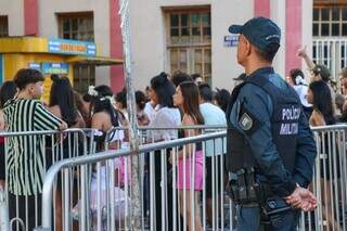 Policiamento foi intensificado durante a terça-feira (21). (Foto: Henrique Kawaminami)