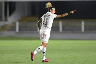 Cristiane, atacante do Santos, comemora gol na primeira rodada (Foto: Pedro Ernesto Guerra Azevedo/Santos FC)