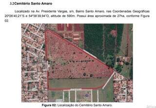 Área do Cemitério Santo Amaro, maior da Capital, fundado em 1961. (Foto: Reprodução)